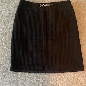 Ann Taylor Brown Mini Skirt with Chain Accent